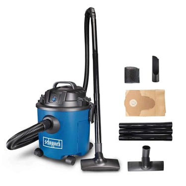 Scheppach Nass- und Trockensauger NTS16 Bodenreiniger Mehrzwecksauger | 16L Behälter | 1200W mit 20 kPA Saugleistung | 1,8m Saugschlauch & Kabelhalter | inkl. Schmutzfangsack, Filter & Mehreren Düsen im Sale